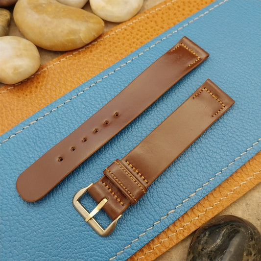 1940s-1950s Vintage Binson Brown Shell Cordovan 5/8" Unused Classic Watch Band