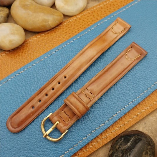 Vintage 14mm Long Classic Natural Tan Shell Cordovan Classic 1950s Watch Band