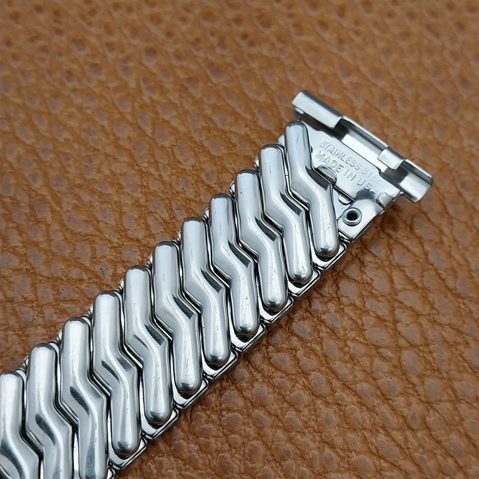 1950s Vintage 19mm 18mm 17mm Crown Stainless Steel Stretch NOS Unused Watch Band