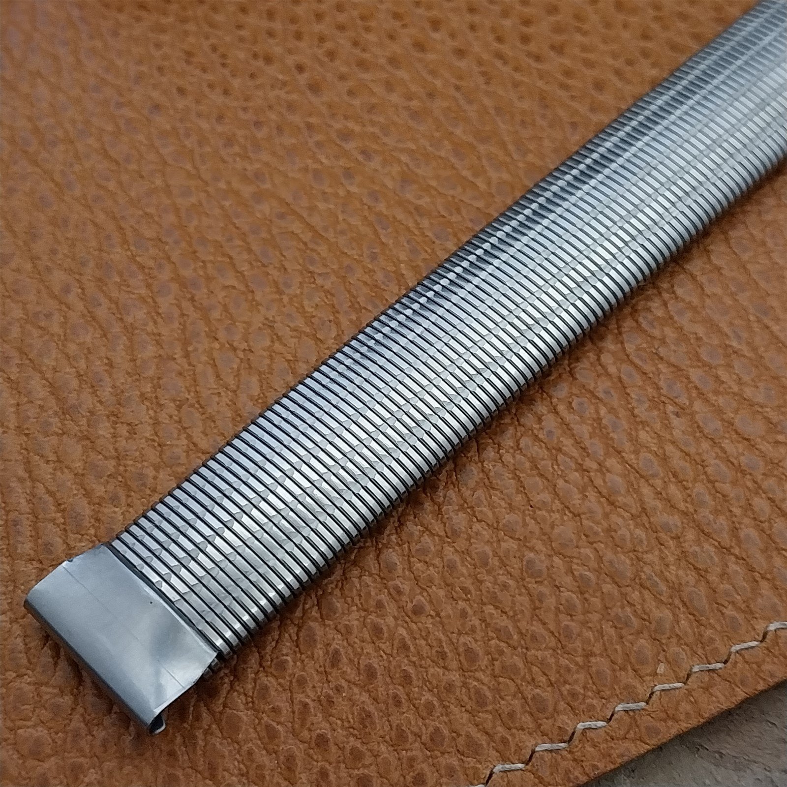 Vintage 1940s 5/8" Stainless Steel Perfection Slinky Stretch Unused Watch Band