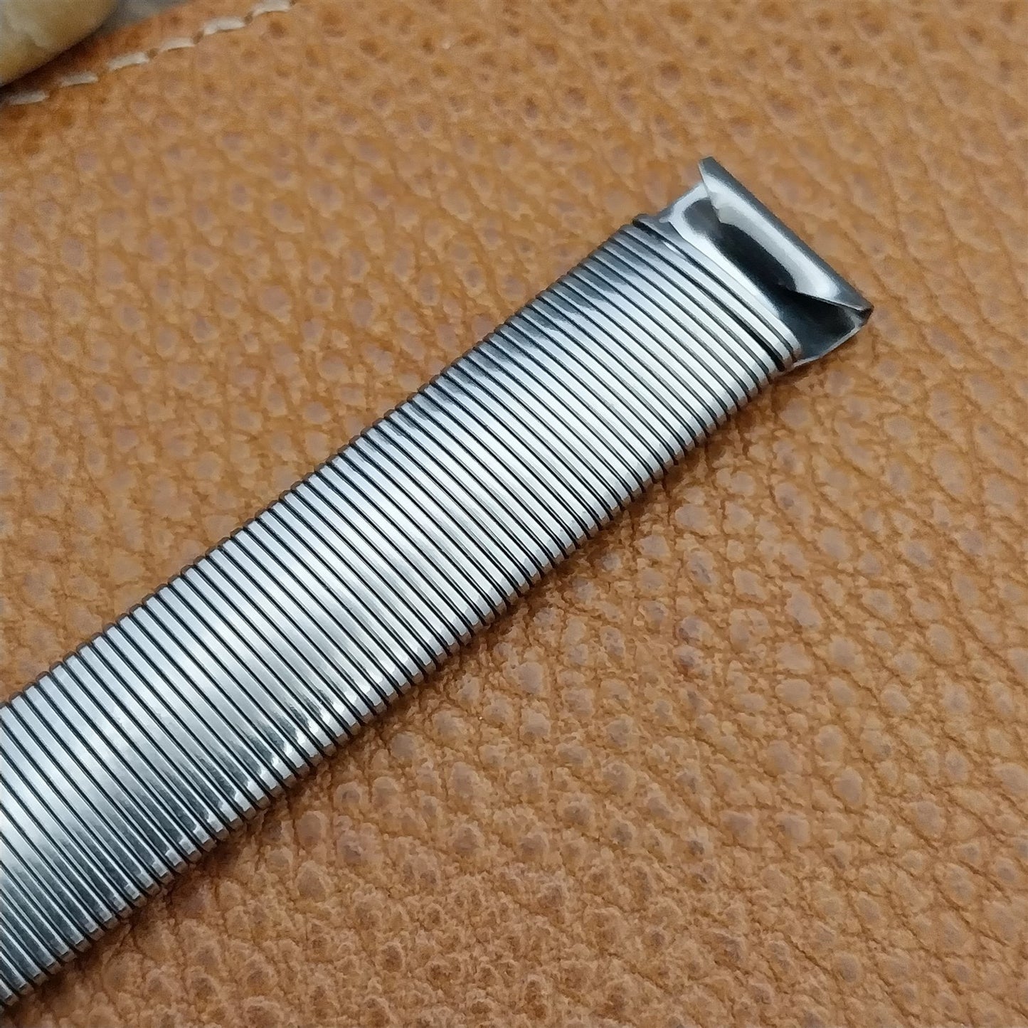 Vintage 1940s 5/8" Stainless Steel Perfection Slinky Stretch Unused Watch Band