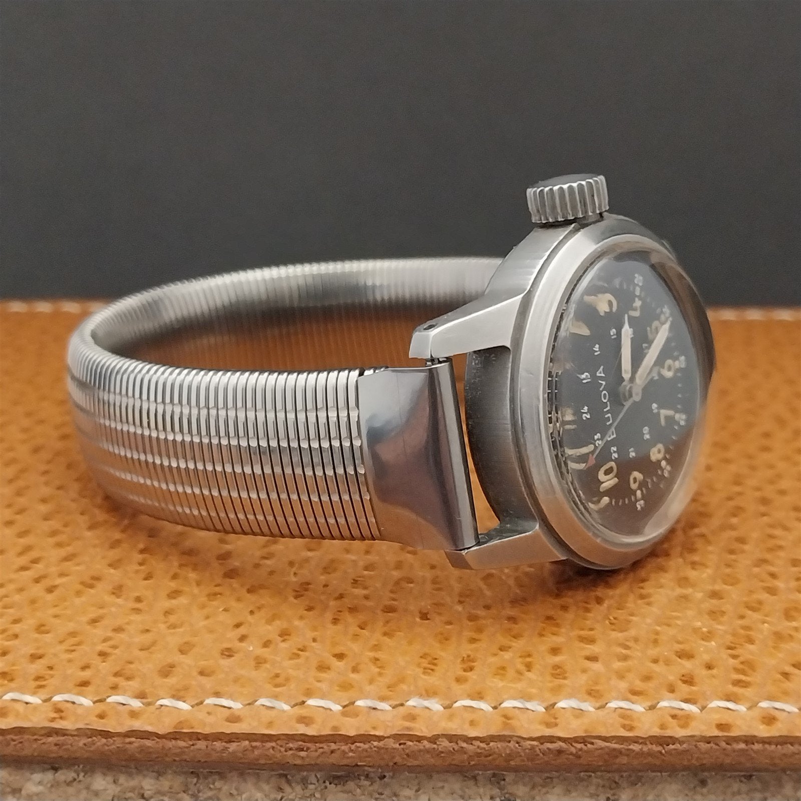 Vintage 1940s 5/8" Stainless Steel Perfection Slinky Stretch Unused Watch Band