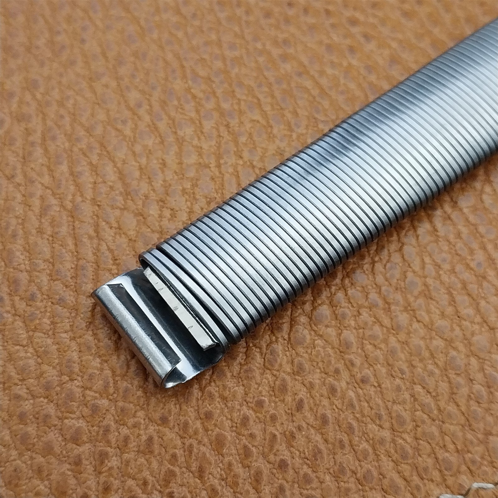 Vintage 1940s 15mm Stainless Steel Slinky Classic Stretch Unused Watch Band