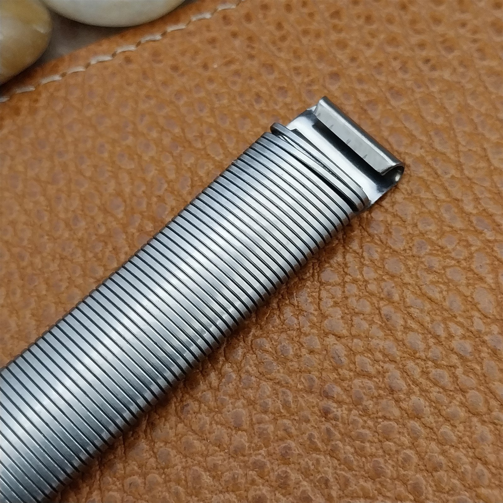 Vintage 1940s 15mm Stainless Steel Slinky Classic Stretch Unused Watch Band