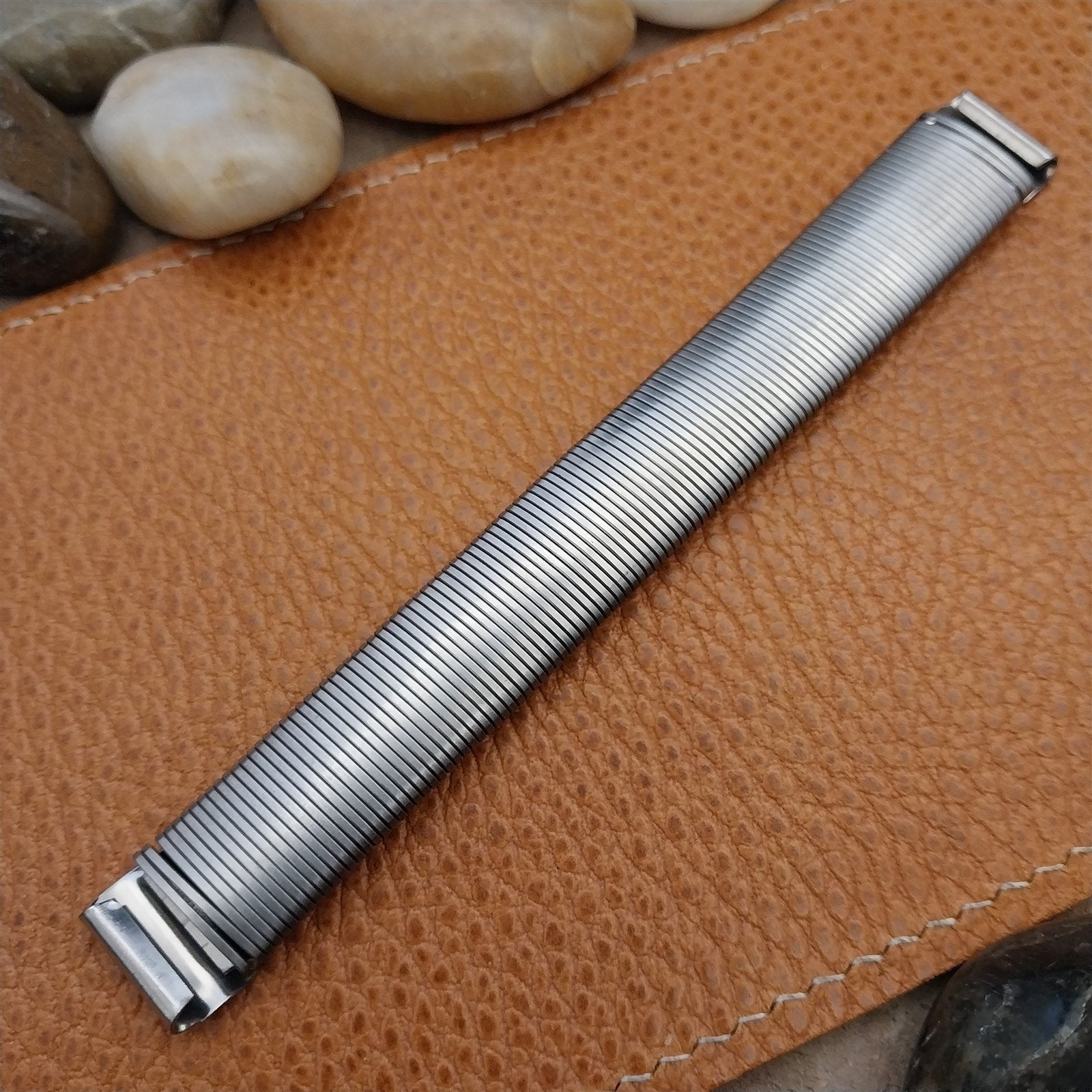 Vintage 1940s 15mm Stainless Steel Slinky Classic Stretch Unused Watch Band