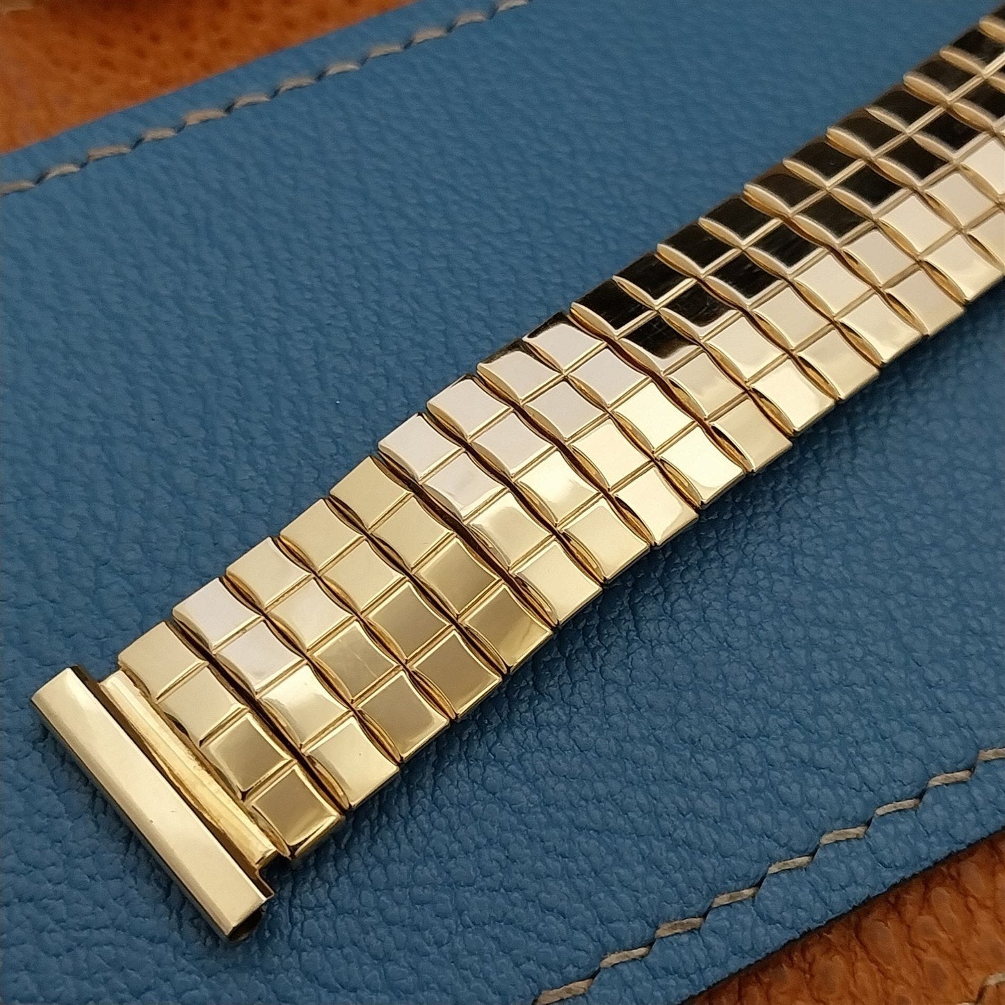 Vintage 19mm 18mm Gemex Highlander Yellow Gold Filled Unused 1950s Watch Band