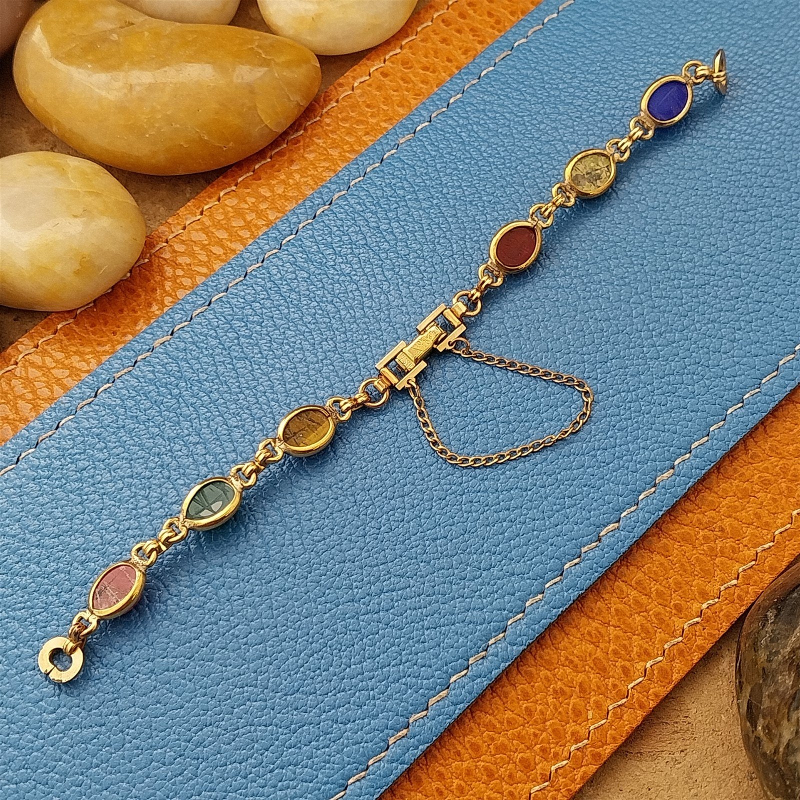 Vintage 1960s JB Champion 10k Yellow Gold-Filled Scarab Womens Watch Band