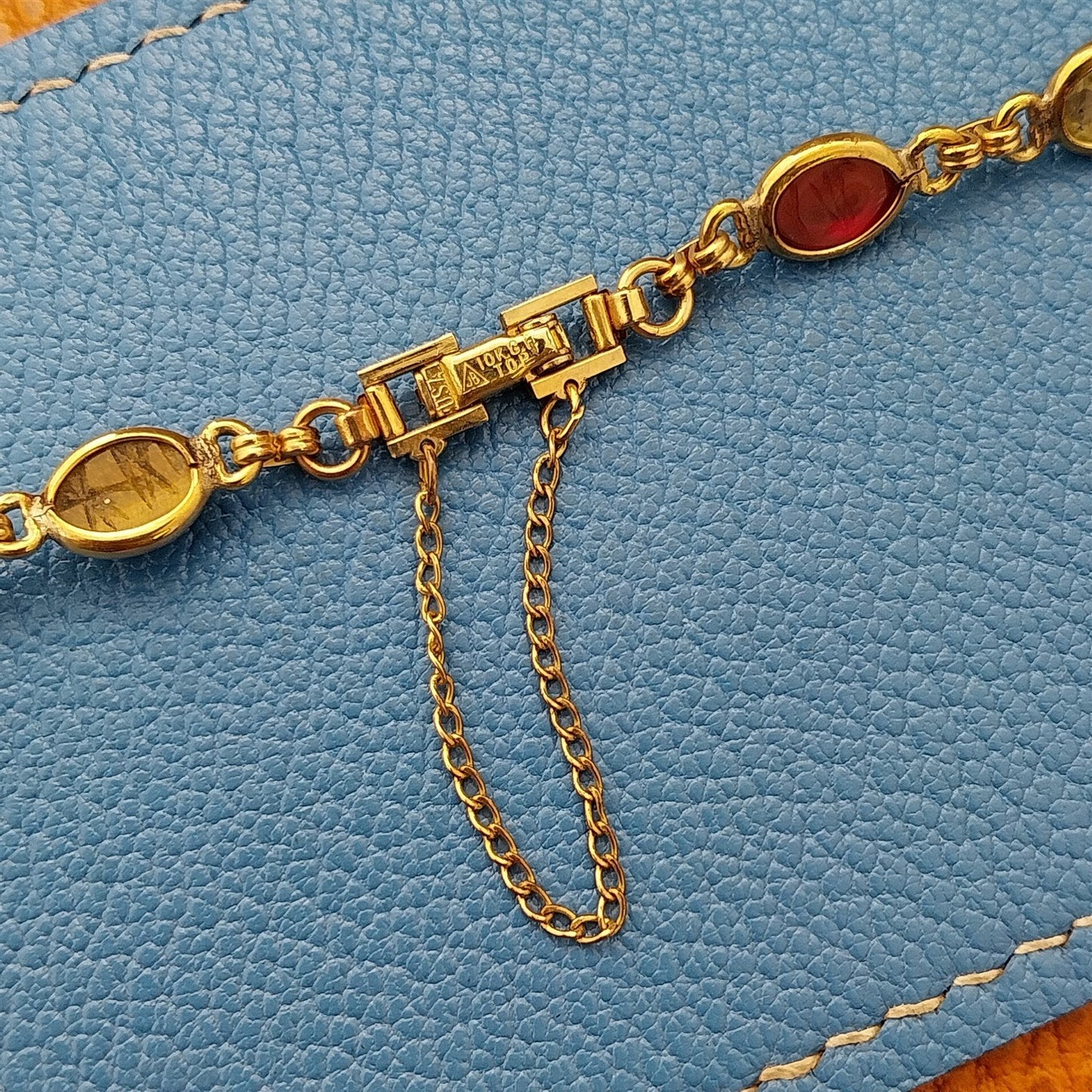 Vintage 1960s JB Champion 10k Yellow Gold-Filled Scarab Womens Watch Band