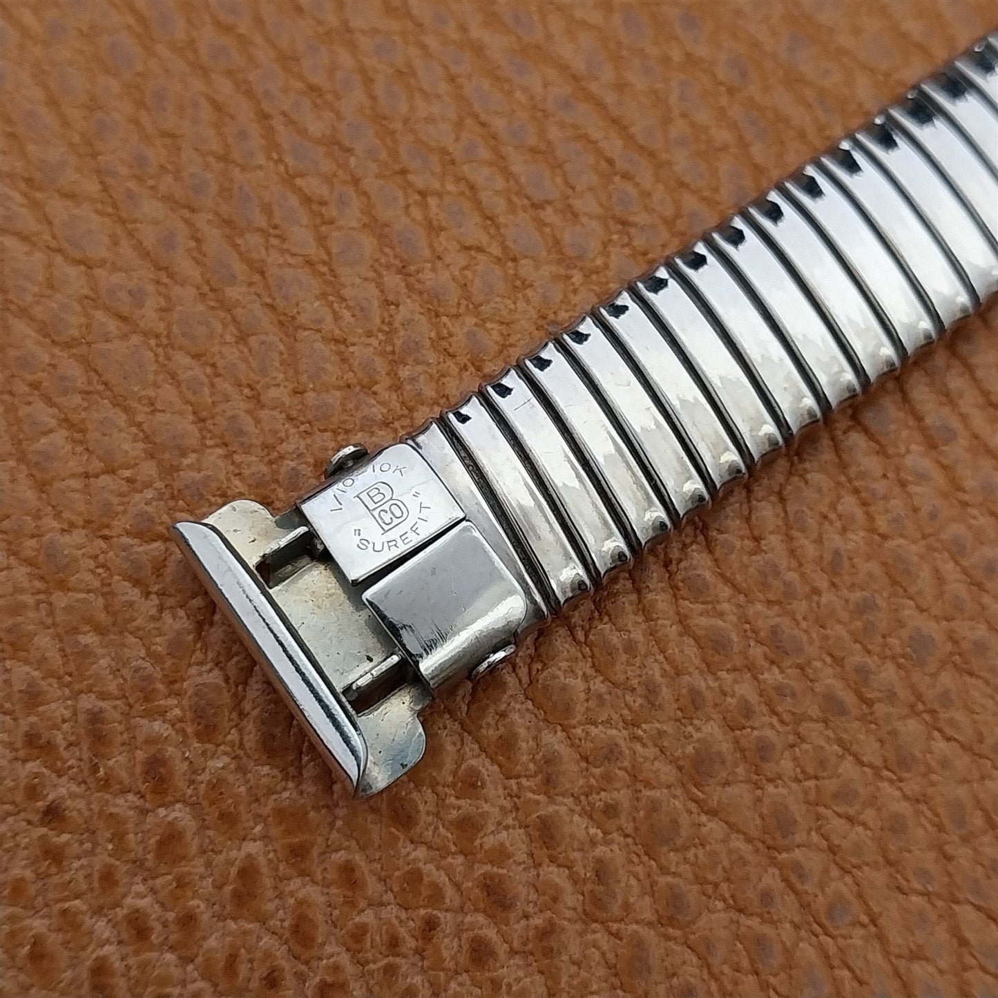 5/8" 15mm Bliss Antique White Gold-Filled Wire Lug Unused Classic Watch Band