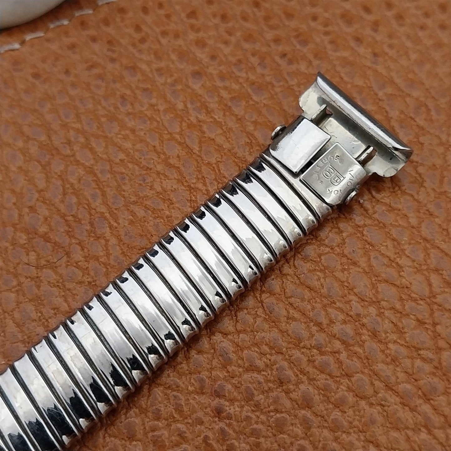 5/8" 15mm Bliss Antique White Gold-Filled Wire Lug Unused Classic Watch Band