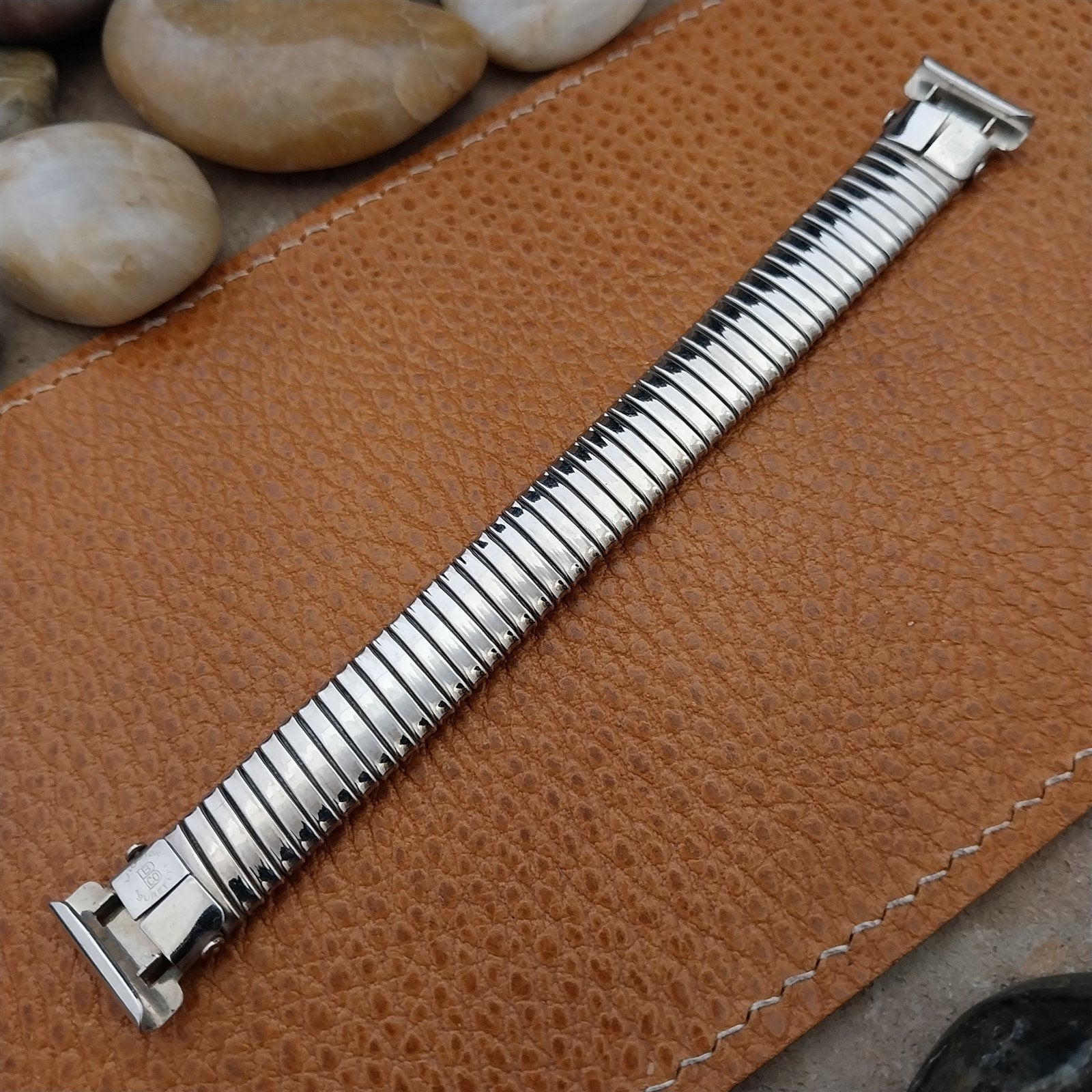 5/8" 15mm Bliss Antique White Gold-Filled Wire Lug Unused Classic Watch Band