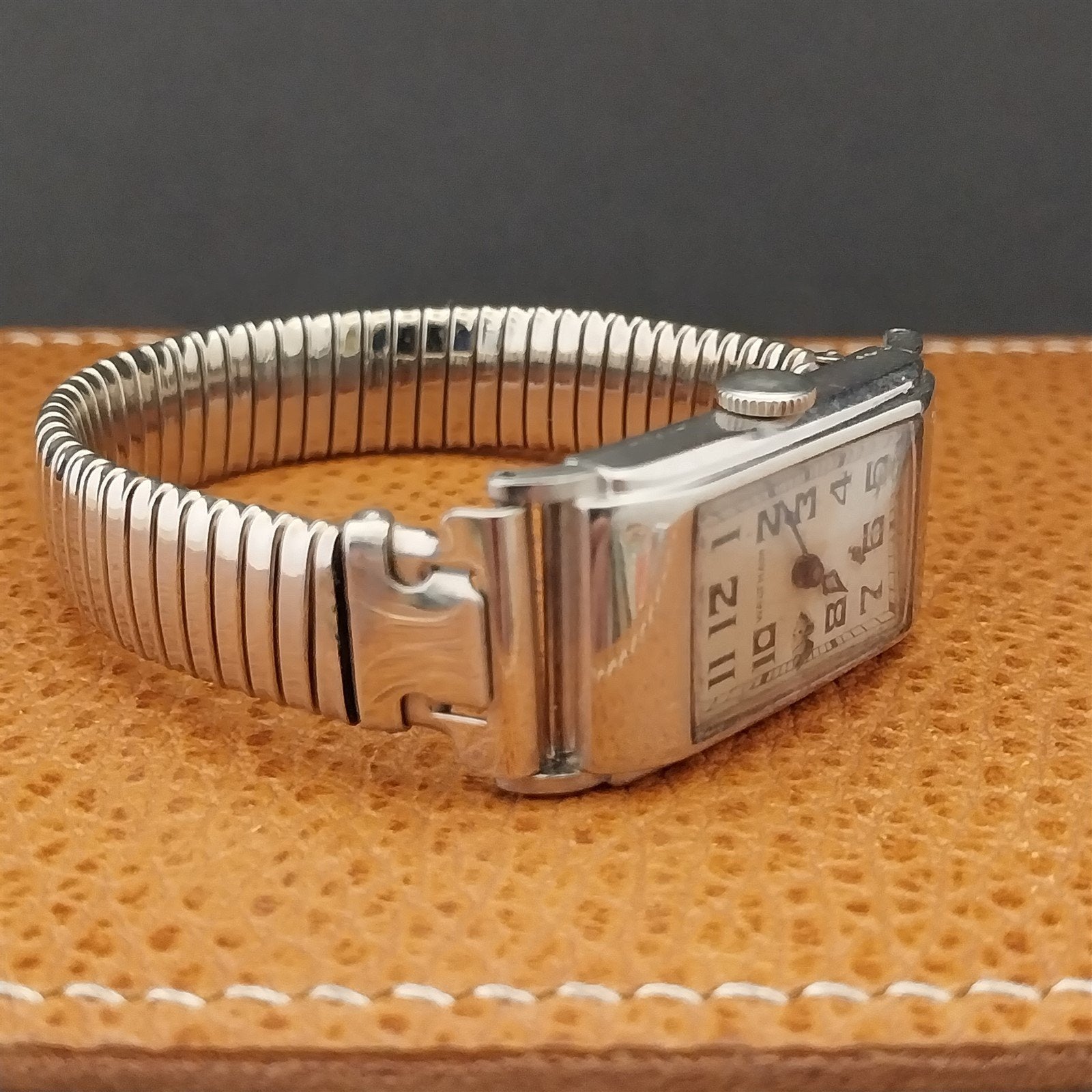 5/8" 15mm Bliss Antique White Gold-Filled Wire Lug Unused Classic Watch Band