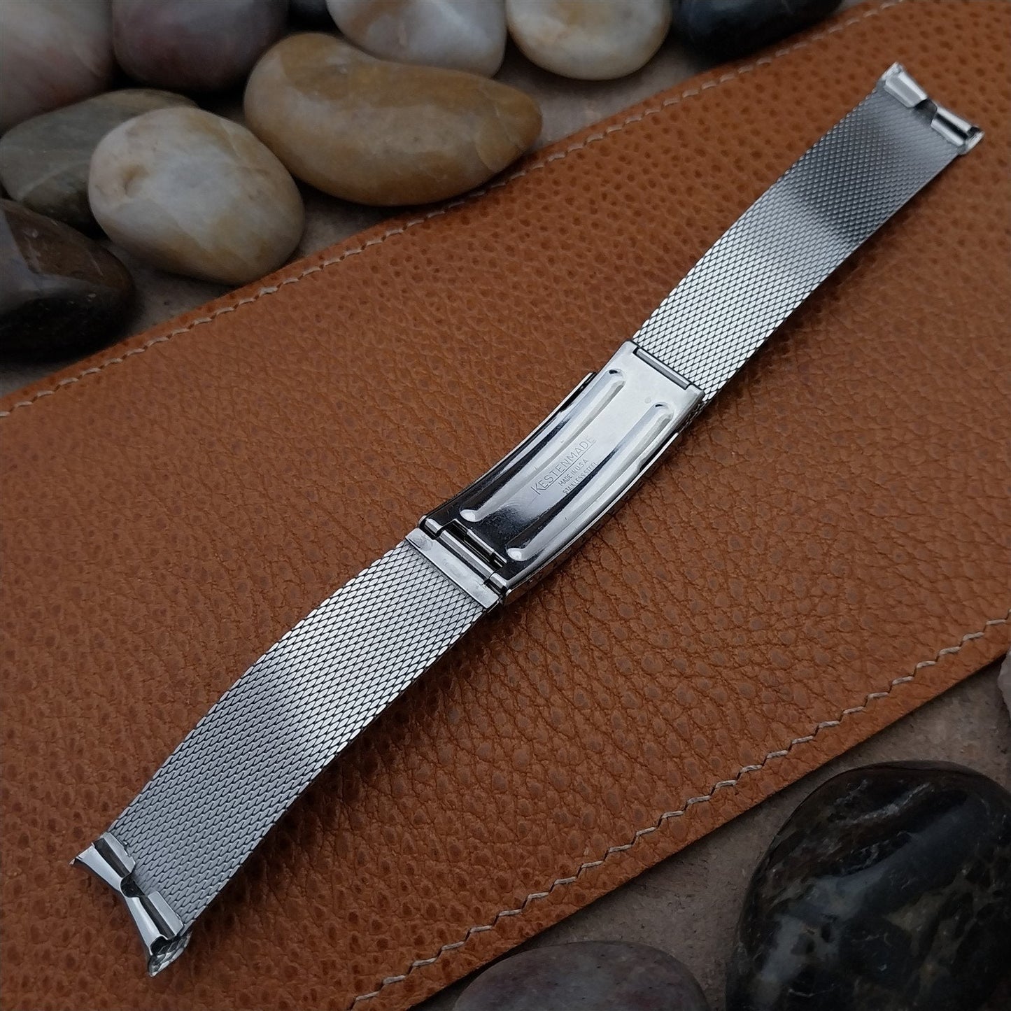 19mm 18mm Vintage 1960s Stainless Steel Mesh Kestenmade Classic NOS Watch Band