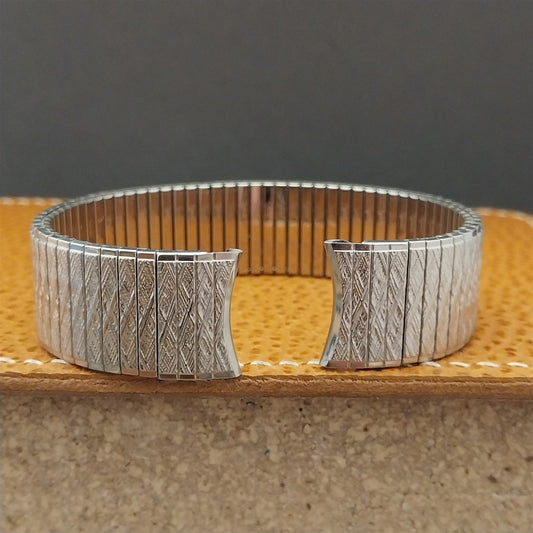 Vintage 17.2mm Long Stainless Steel Speidel Thinline Unused nos 1970s Watch Band