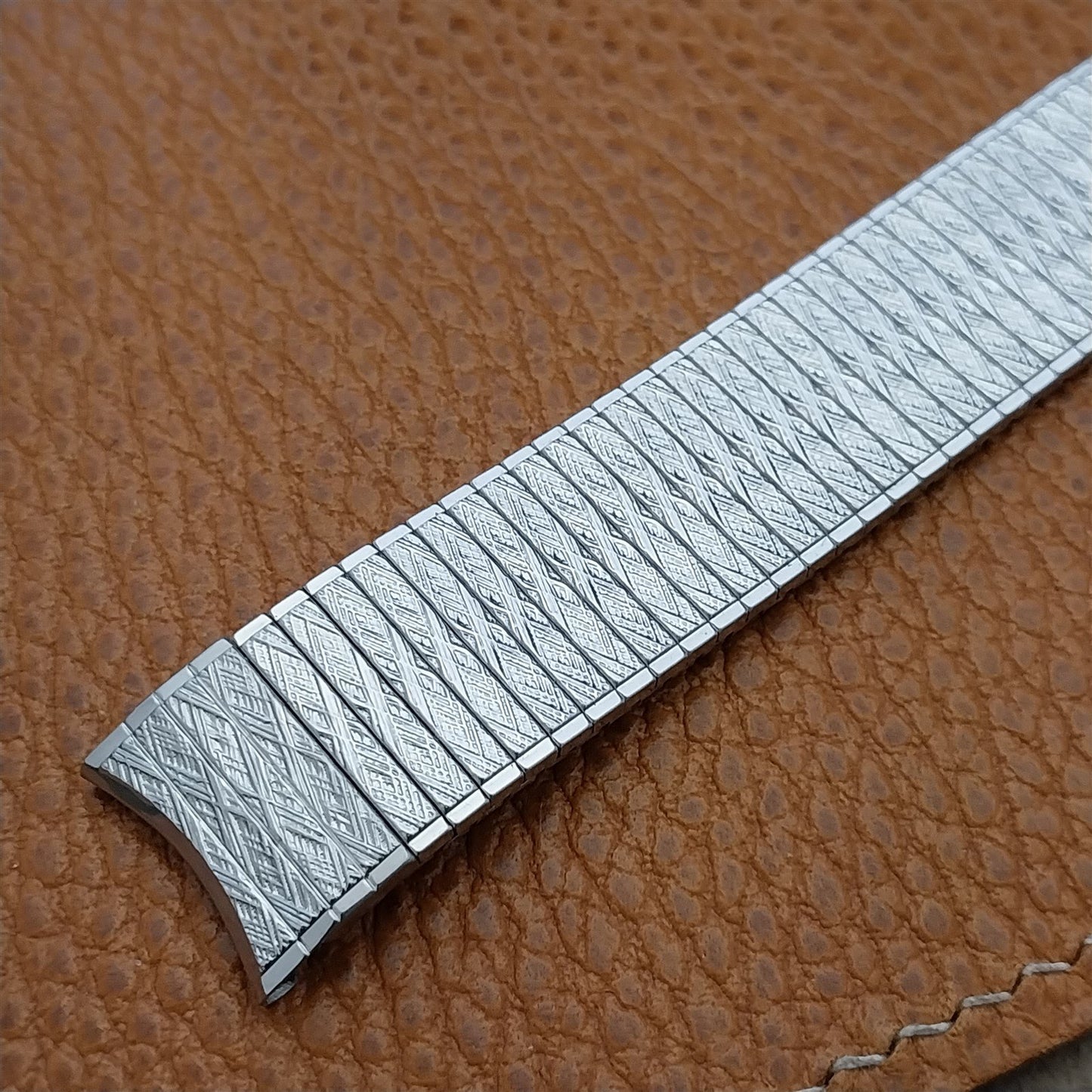 Vintage 17.2mm Long Stainless Steel Speidel Thinline Unused nos 1970s Watch Band