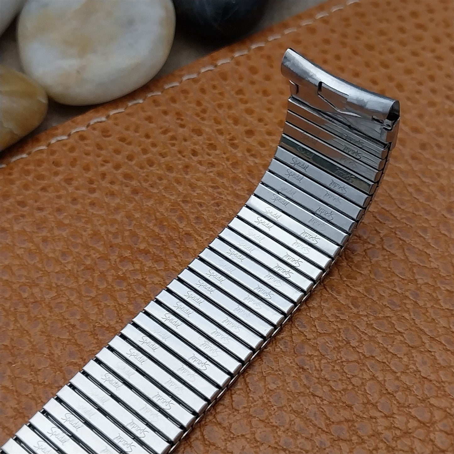 Vintage 17.2mm Long Stainless Steel Speidel Thinline Unused nos 1970s Watch Band