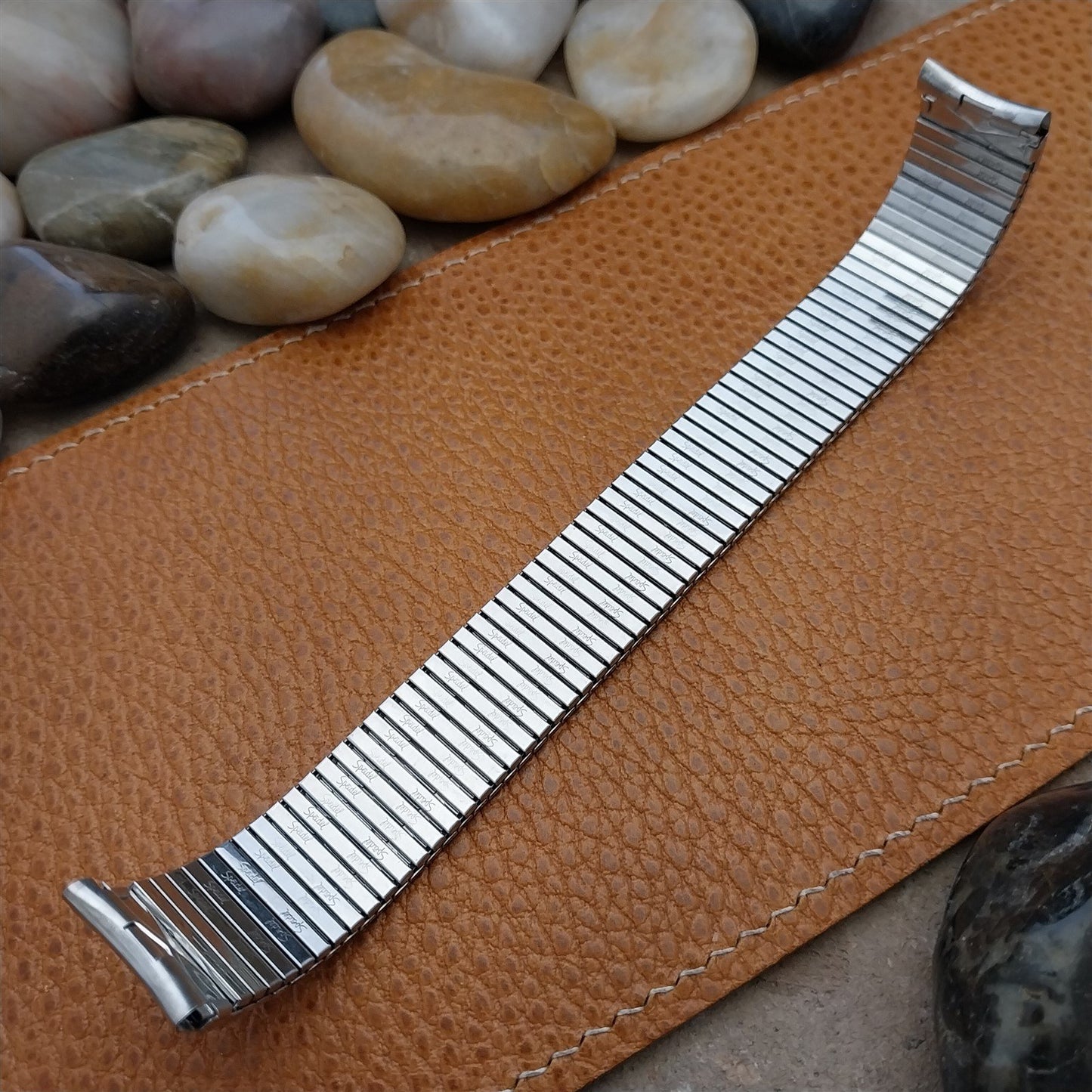 Vintage 17.2mm Long Stainless Steel Speidel Thinline Unused nos 1970s Watch Band