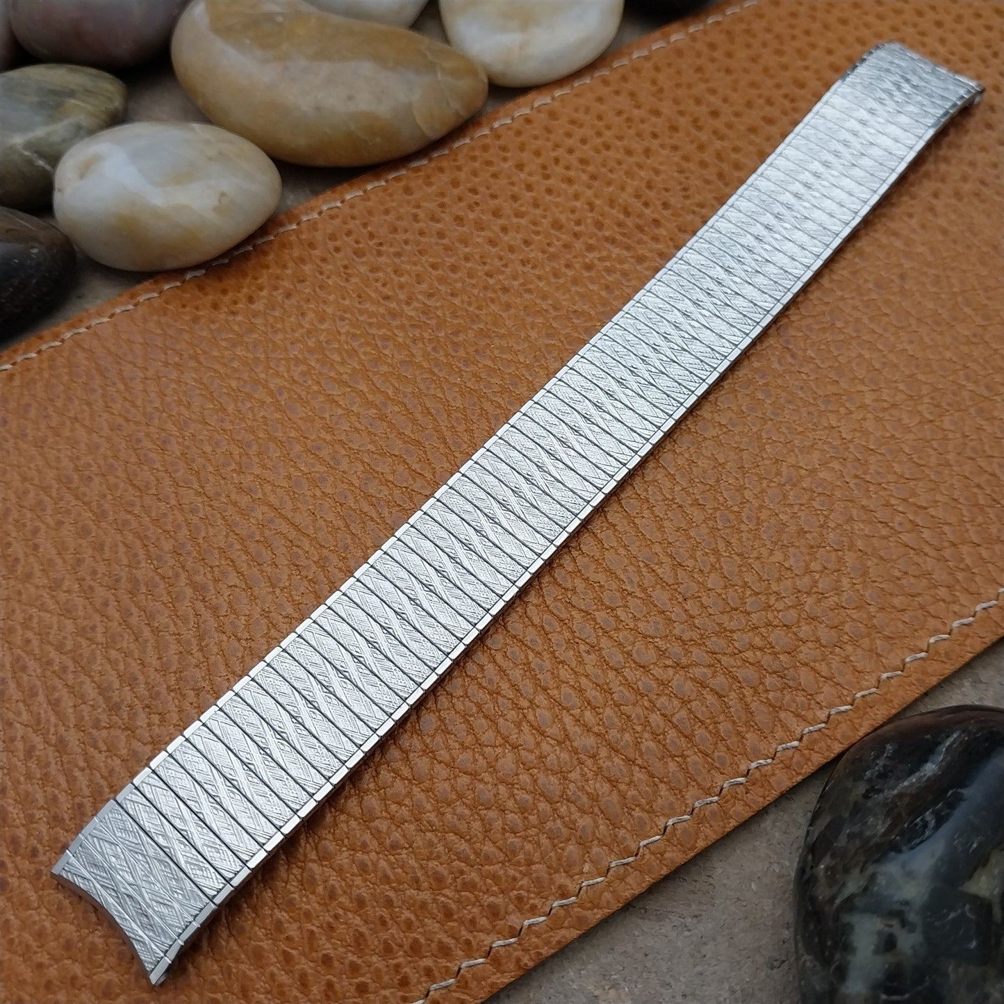 Vintage 17.2mm Long Stainless Steel Speidel Thinline Unused nos 1970s Watch Band