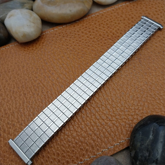 Vintage 1970s Speidel USA Twist-On Stainless Steel 16mm 18mm 19mm Watch Band