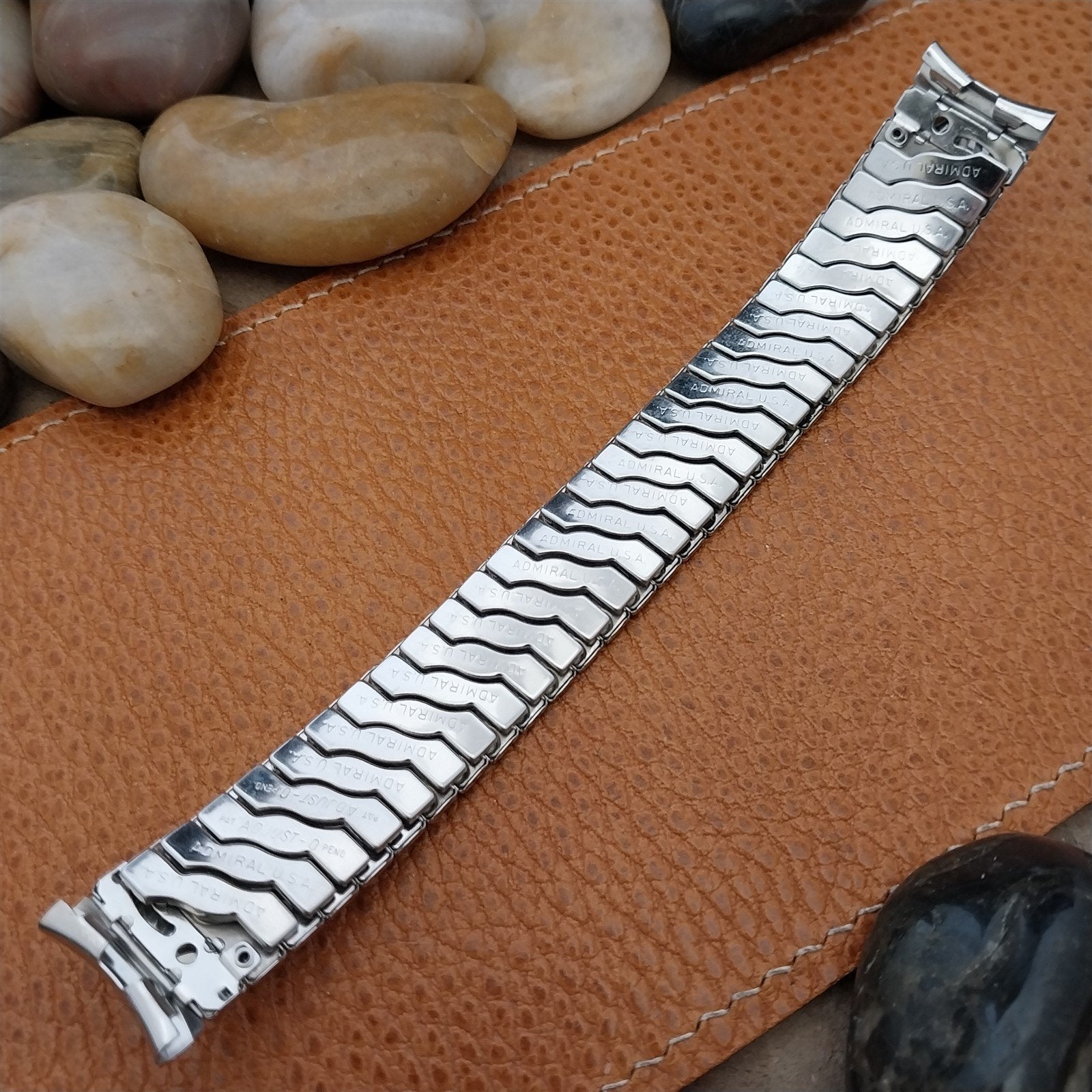 Vintage 17.2mm Admiral Stainless Steel Expansion Unused 1950s Watch Band