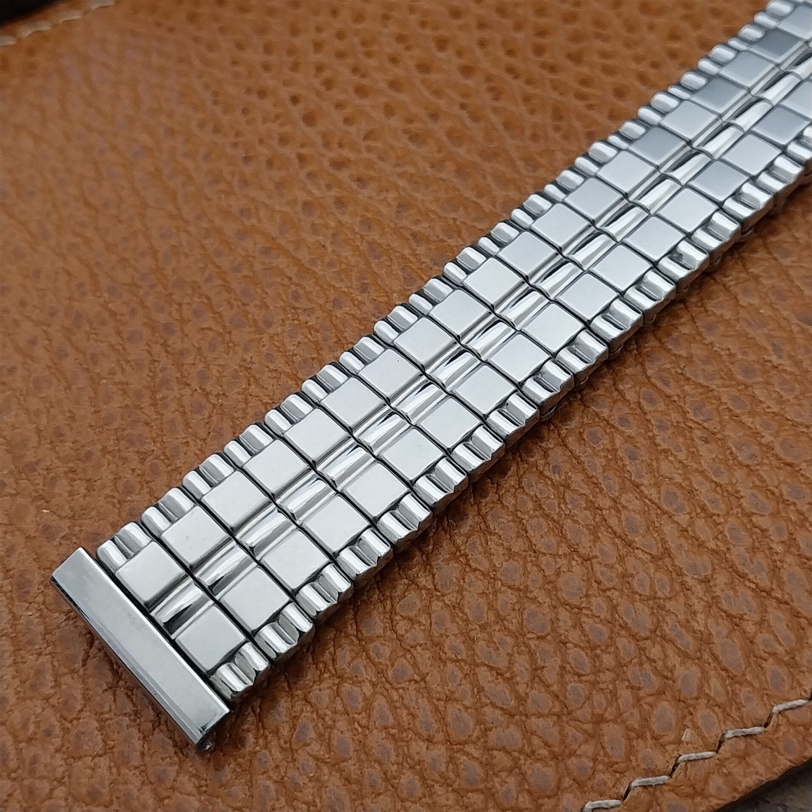 17.2mm 1960s Vintage Baldwin Stainless Steel Expansion Unused NOS Watch Band