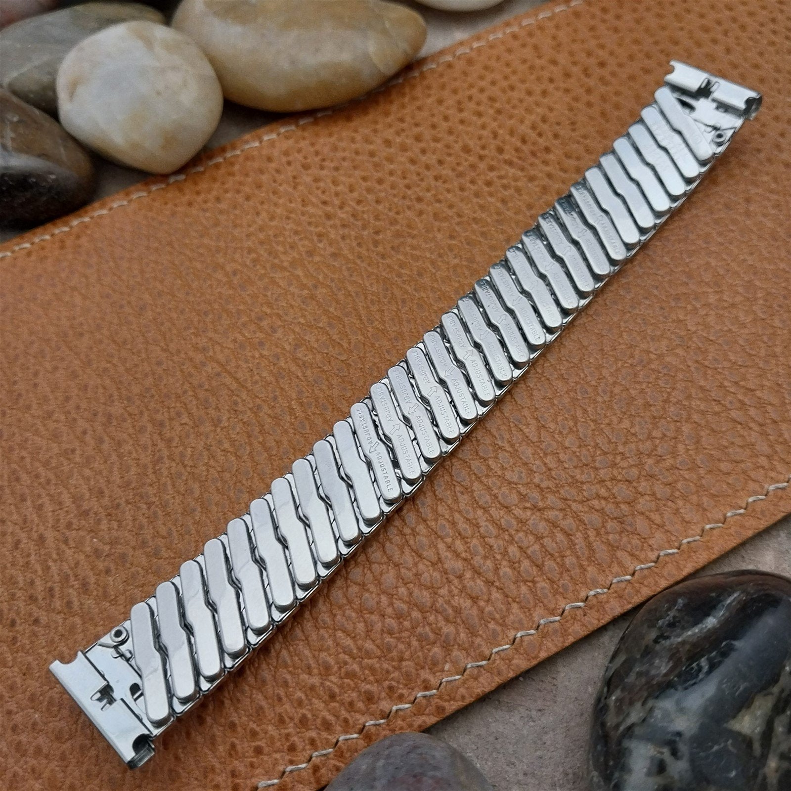 17.2mm 1960s Vintage Baldwin Stainless Steel Expansion Unused NOS Watch Band
