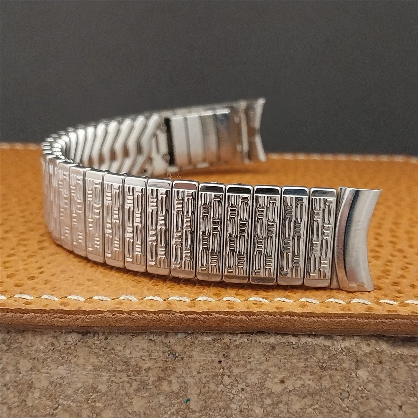 Vintage 5/8" Stainless Steel Stretch Kreisler Unused 1960s Classic Watch Band