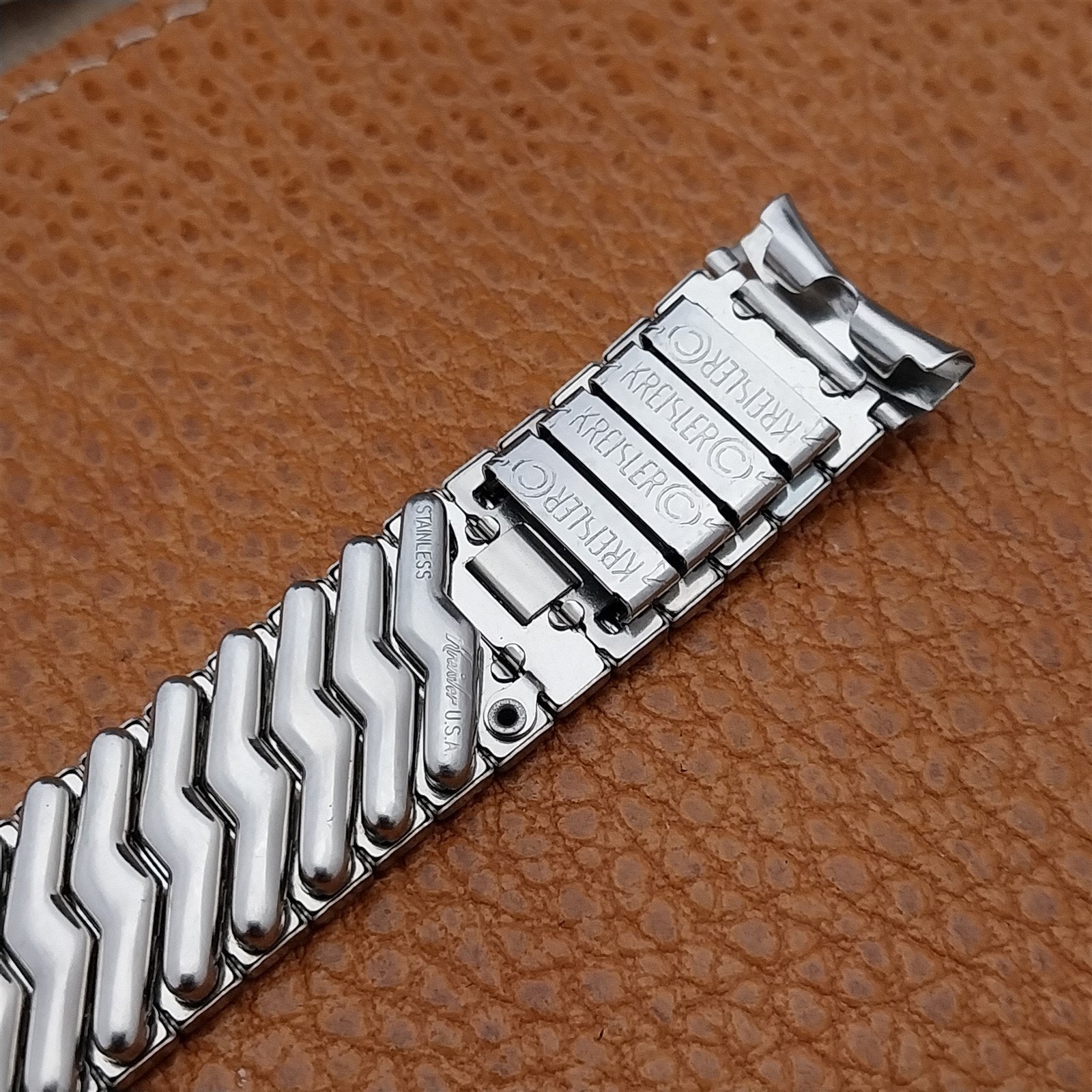 Vintage 5/8" Stainless Steel Stretch Kreisler Unused 1960s Classic Watch Band