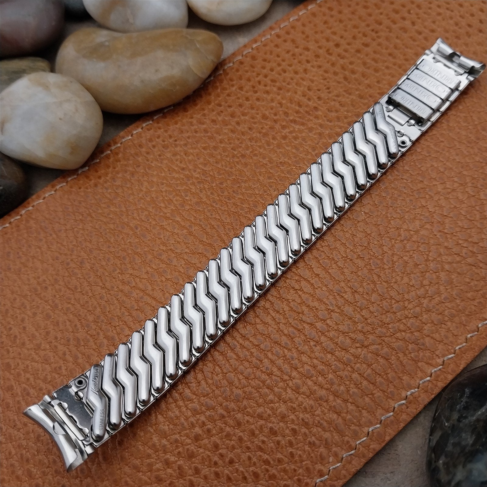 Vintage 5/8" Stainless Steel Stretch Kreisler Unused 1960s Classic Watch Band