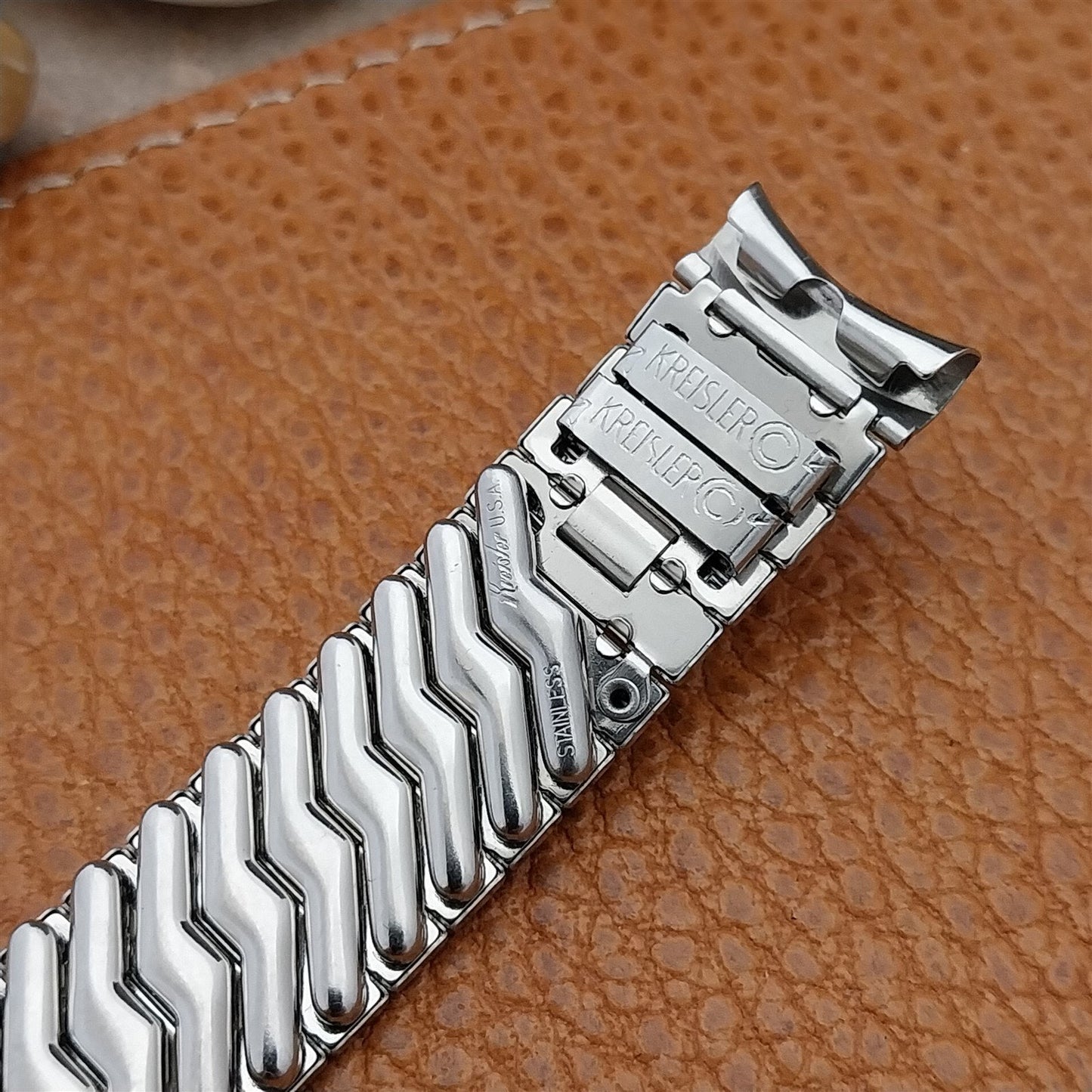 Vintage 5/8" Stainless Steel Stretch Kreisler Unused 1960s Classic Watch Band