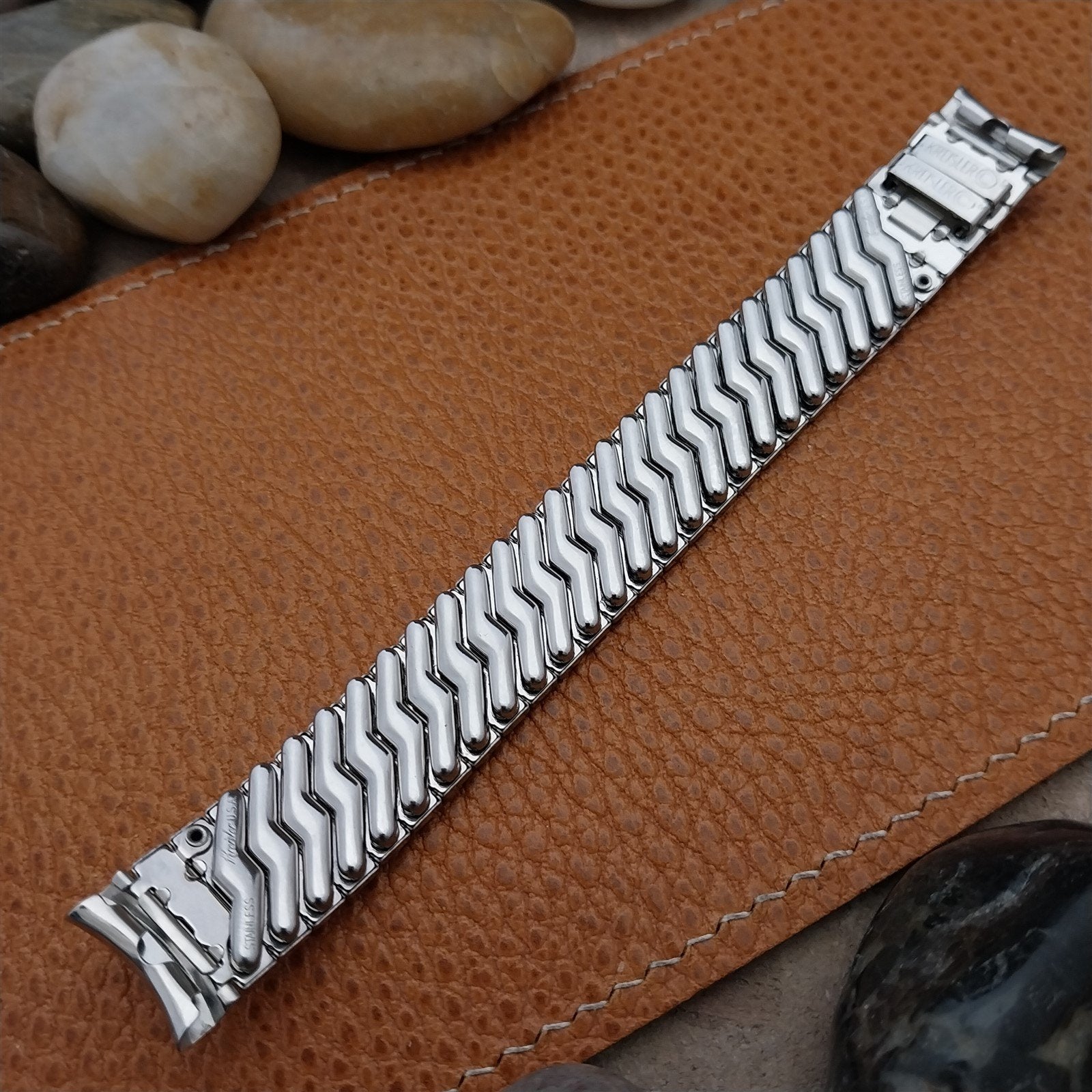 Vintage 5/8" Stainless Steel Stretch Kreisler Unused 1960s Classic Watch Band