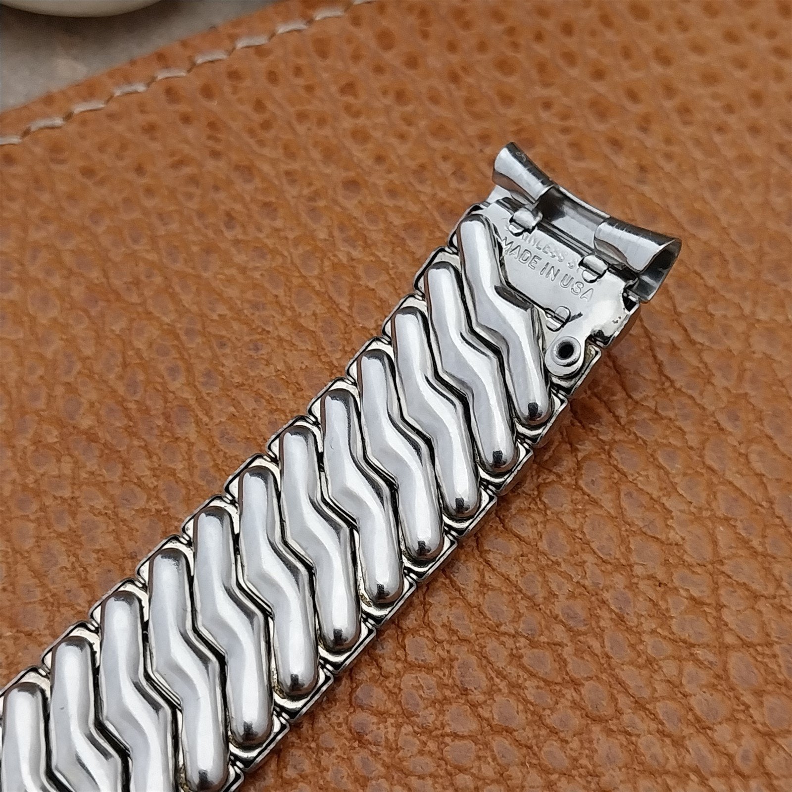 Vintage Facile 5/8" Stainless Steel Expansion 1950s Unused Classic Watch Band