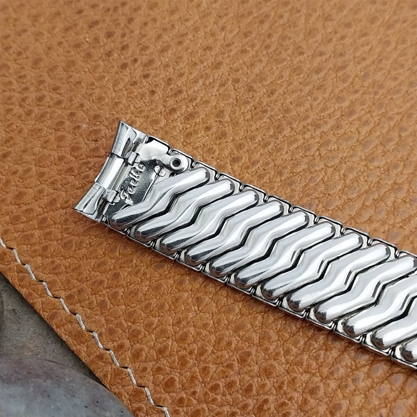 Vintage Facile 5/8" Stainless Steel Expansion 1950s Unused Classic Watch Band