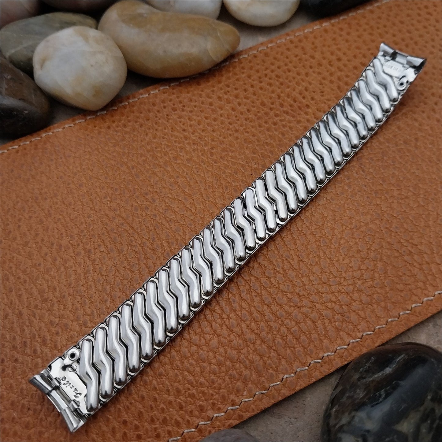 Vintage Facile 5/8" Stainless Steel Expansion 1950s Unused Classic Watch Band