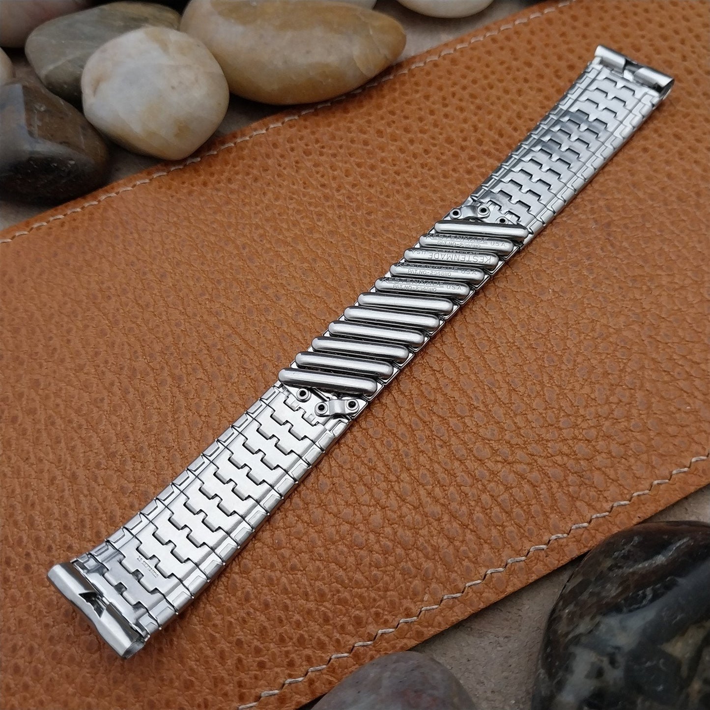 1960s 18mm 19mm Stainless Steel Kestenmade USA Classic nos Vintage Watch Band