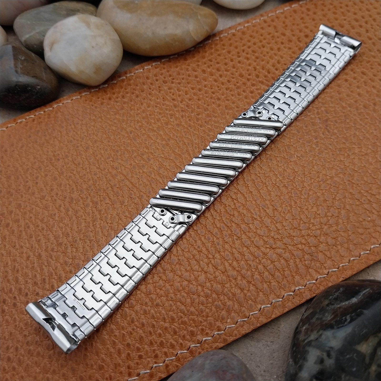 1960s 18mm 19mm Stainless Steel Kestenmade USA Classic nos Vintage Watch Band