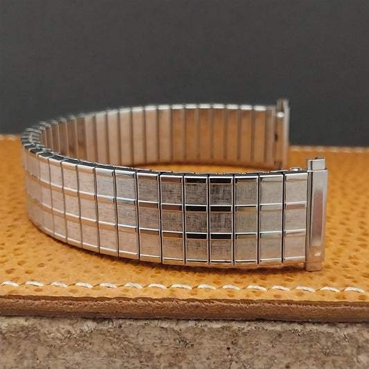 Vintage 1970s Speidel USA Twist-On Stainless Steel 16mm 18mm 19mm Watch Band