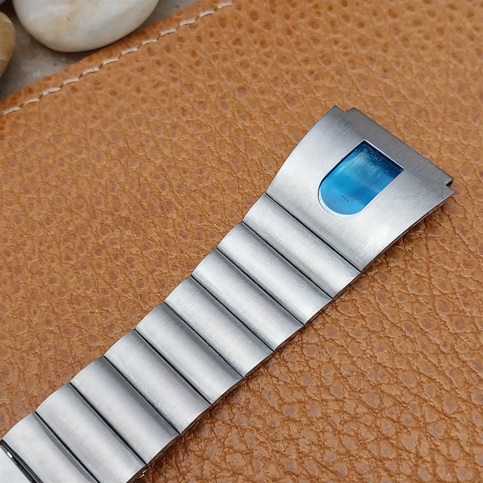 20mm Brushed Stainless Steel 1970s LED LCD nos Unused Vintage Watch Band