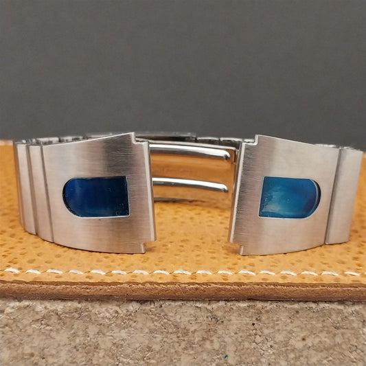 20mm Brushed Stainless Steel 1970s LED LCD nos Unused Vintage Watch Band