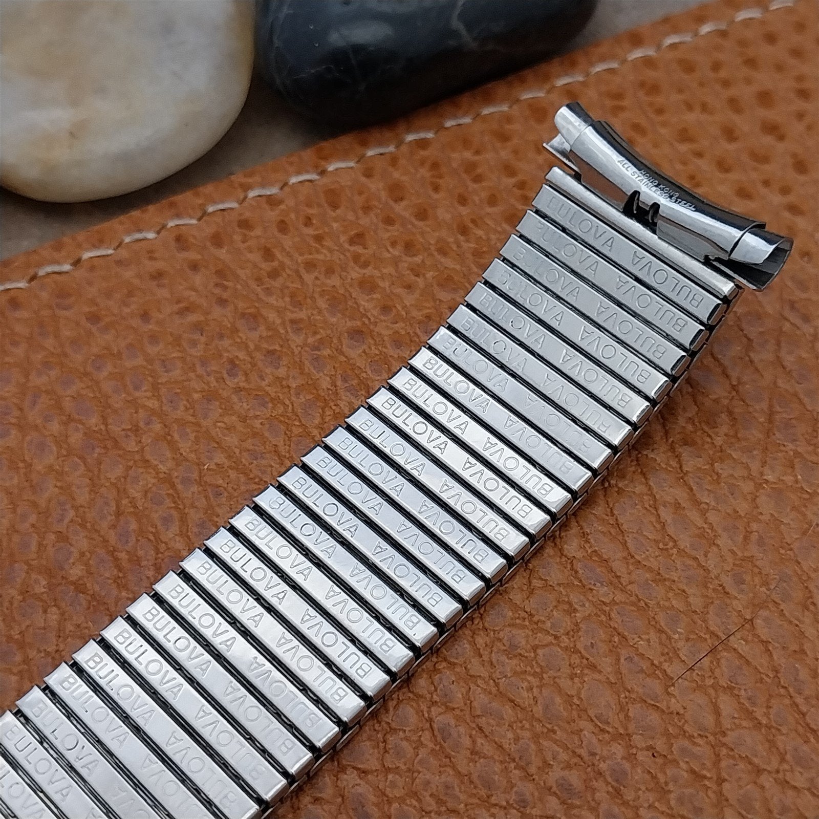 Vintage Bulova 20mm 19mm 18mm 1970s Thinline Stainless Steel Unused Watch Band