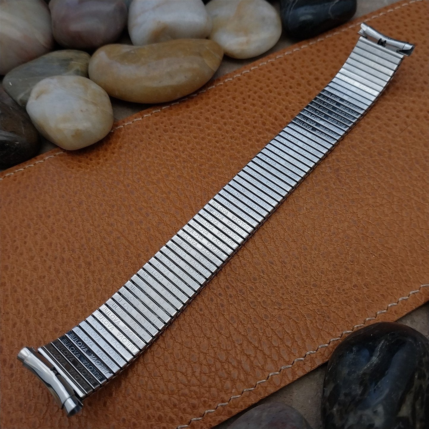 Vintage Bulova 20mm 19mm 18mm 1970s Thinline Stainless Steel Unused Watch Band