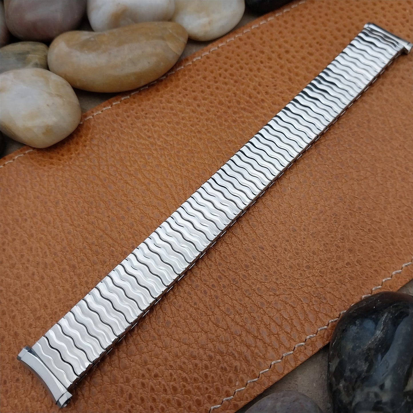 Long 3/4" 19mm 18mm 17mm 16mm Speidel Stainless Riptide Vintage Watch Band