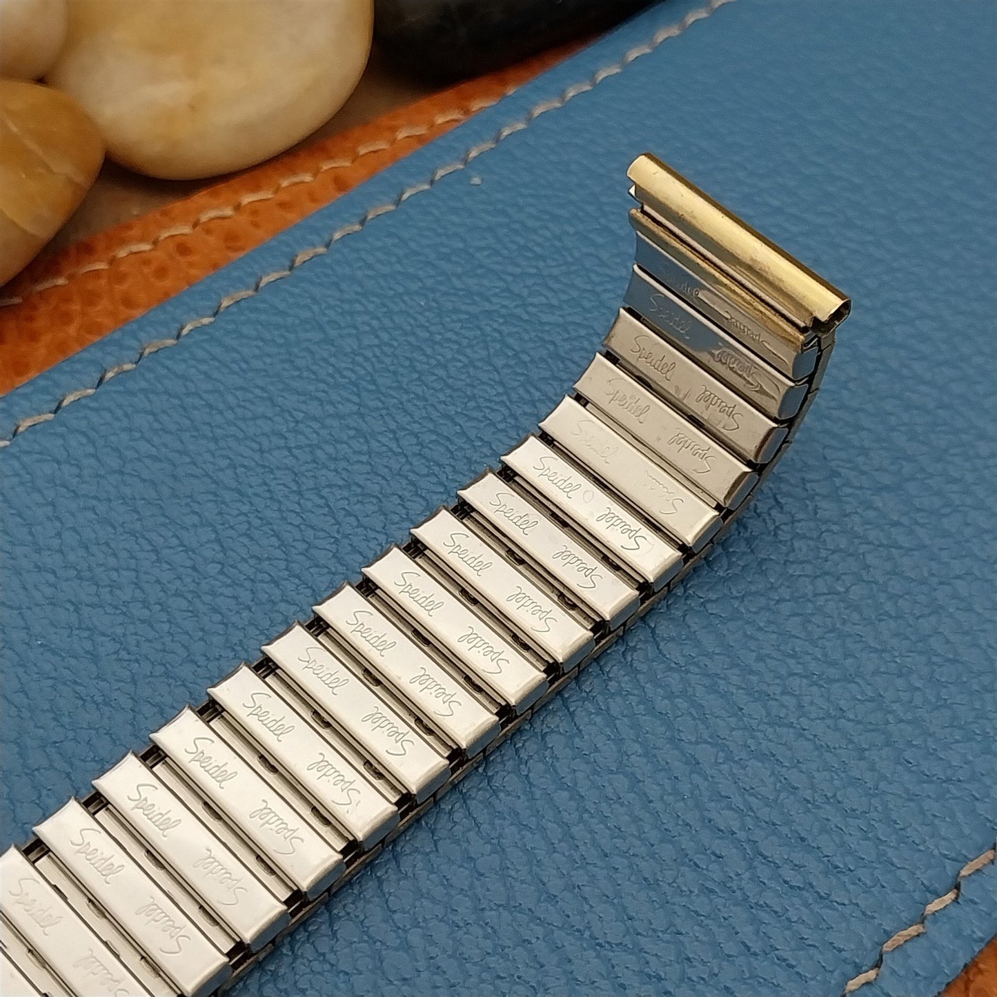 Vintage 17.2mm Yellow Gold-Filled Speidel Riptide Short Unused 1970s Watch Band