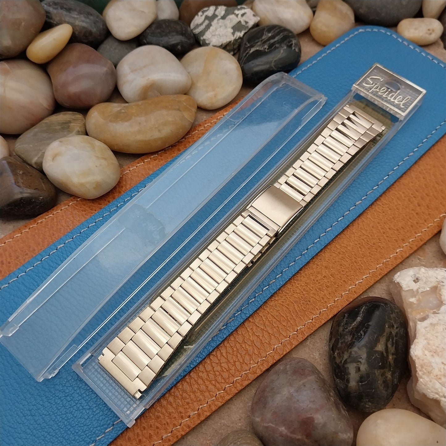 Vintage Speidel Gold-Tone nos Classic 1970s Unused 18mm 19mm 20mm Watch Band