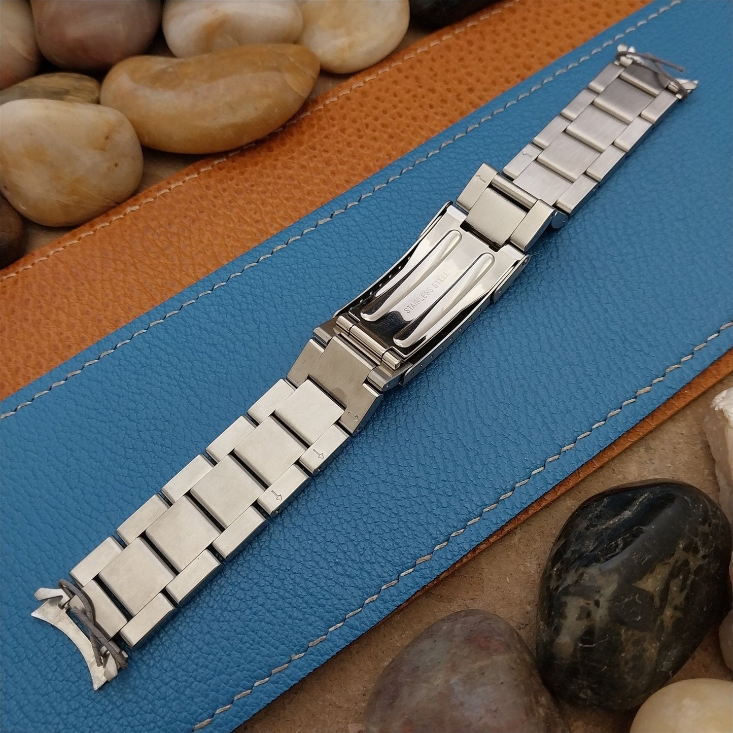 18mm Hadley Roma MB4446W Brushed & Polished Stainless Steel Unused Watch Band