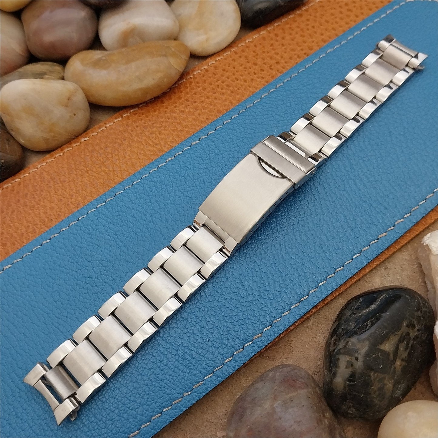 18mm Hadley Roma MB4446W Brushed & Polished Stainless Steel Unused Watch Band