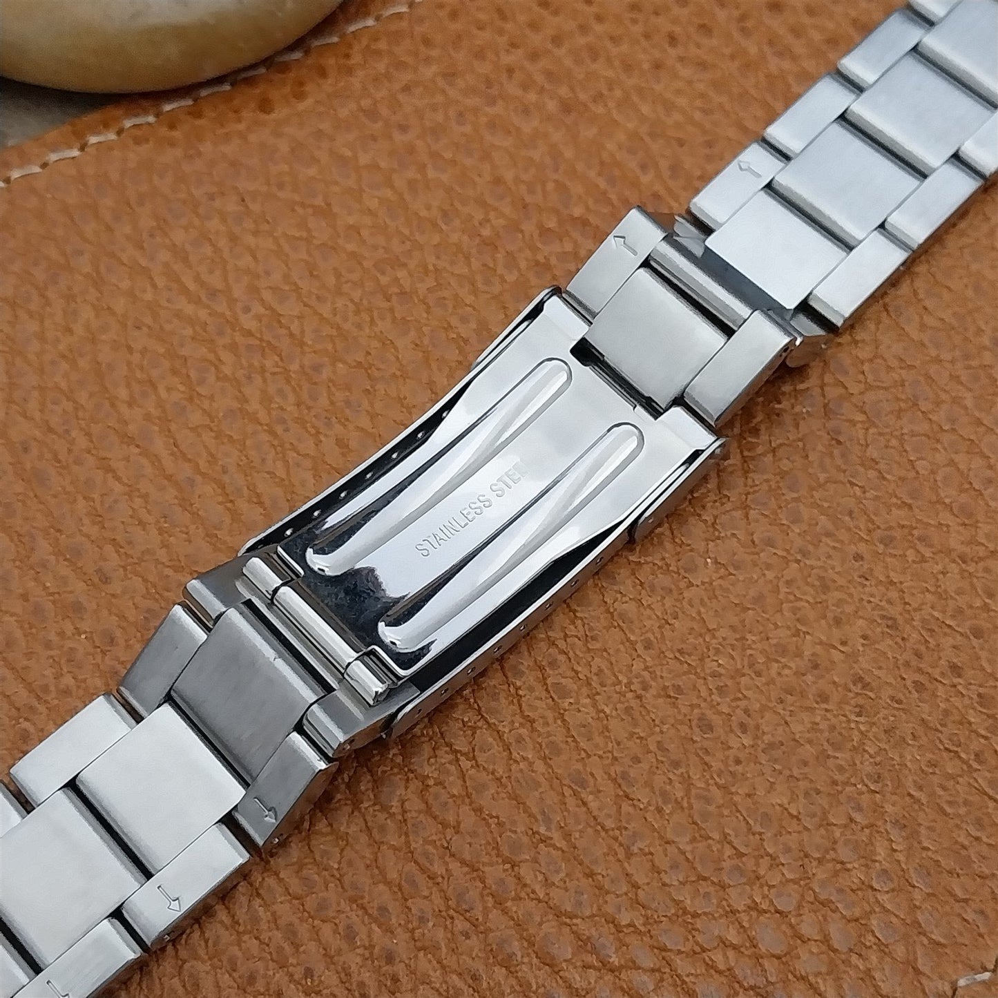 18mm Hadley Roma MB4446W Brushed & Polished Stainless Steel Unused Watch Band