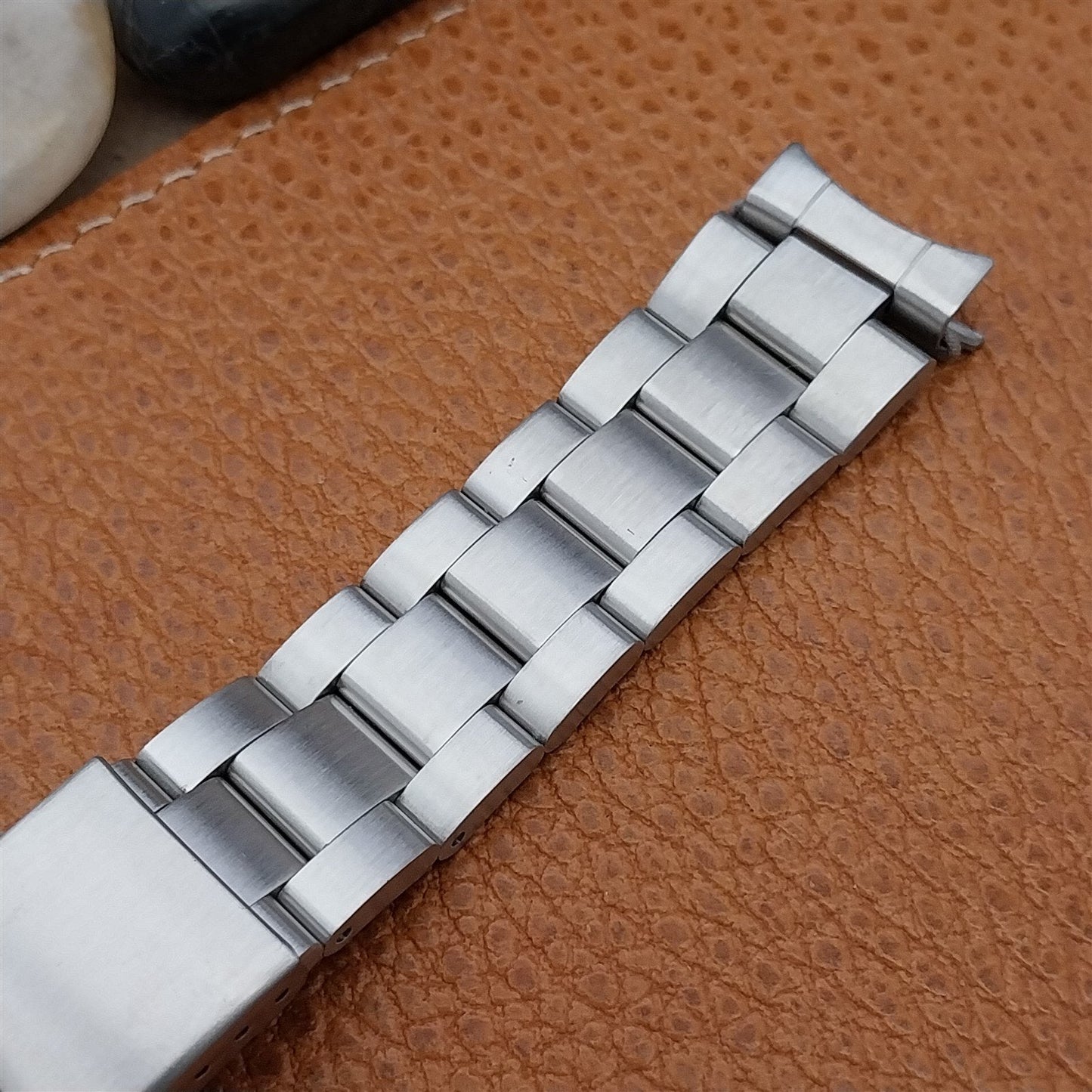 18mm Hadley Roma MB4426W Brushed Solid Link Stainless Steel Unused Watch Band