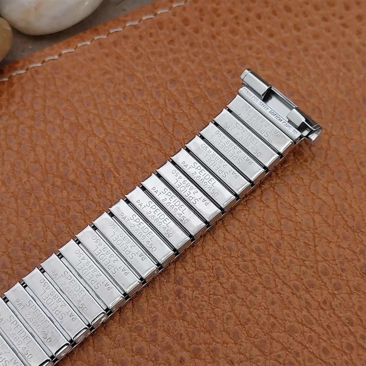 Vintage 1970 Long Stainless Speidel Valencia Unused 19mm 18mm 17mm Watch Band