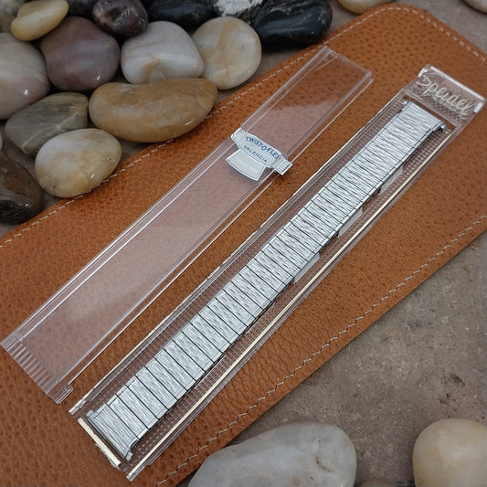 Vintage 1970 Long Stainless Speidel Valencia Unused 19mm 18mm 17mm Watch Band